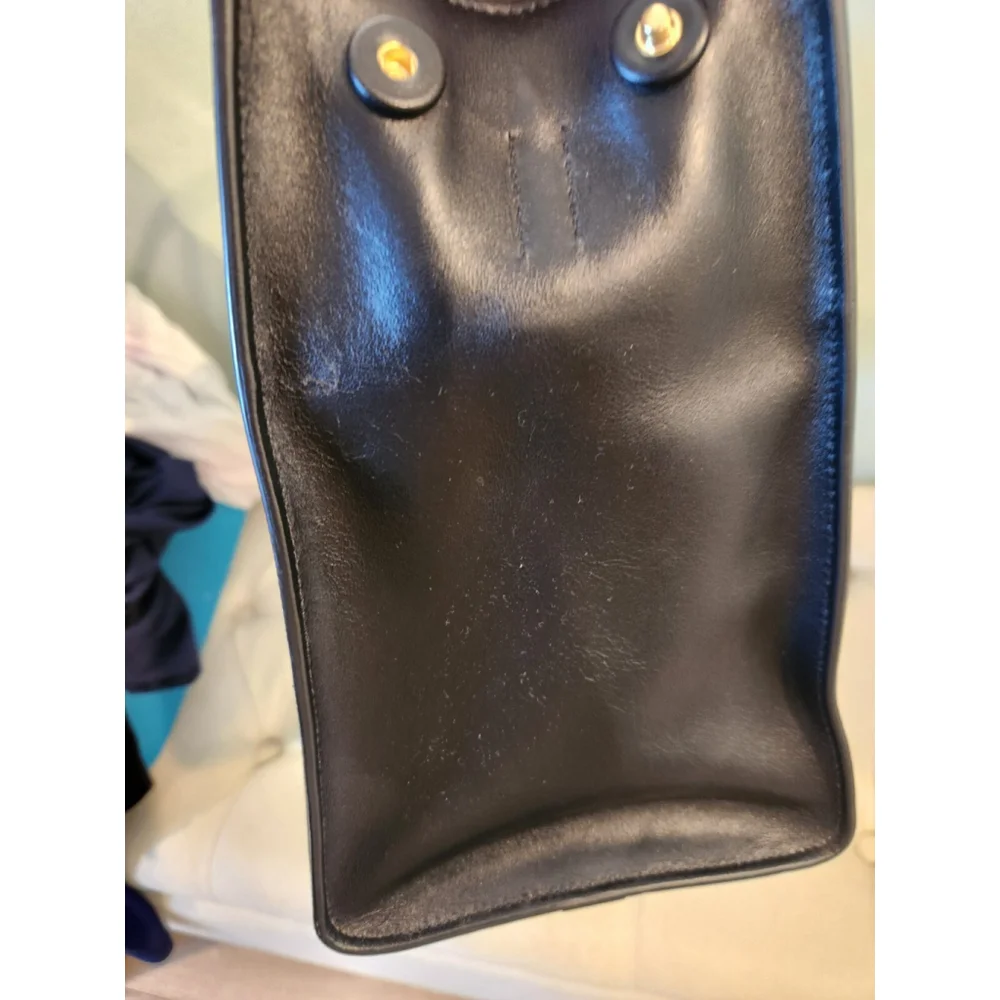 Prada Saffiano Black Monochrome Tote W/ Shoulder Strap - Excellent Condition